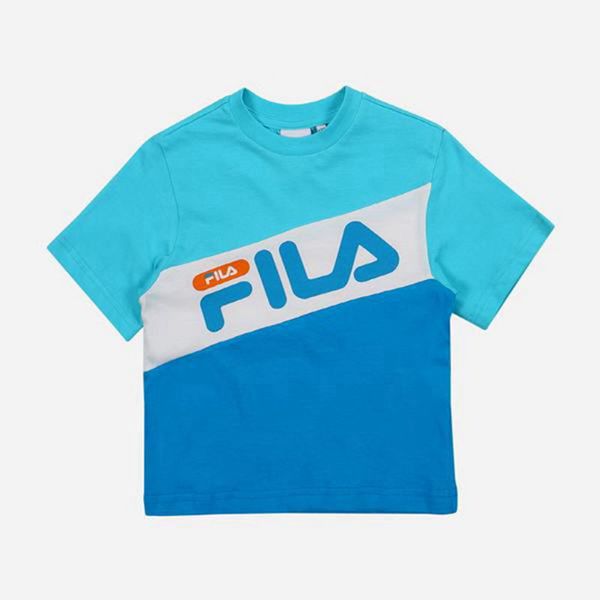 Fila Tričká Detske Tyrkysové - Heritage S/S Vypredaj - Slovakia 16072-UPHZ